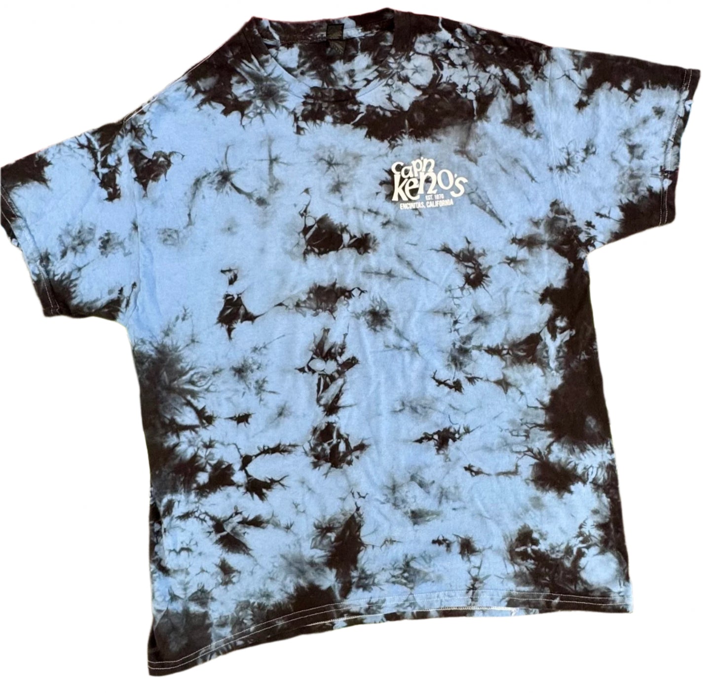 Black n' Blue Crystal Tie-Dye Shirt