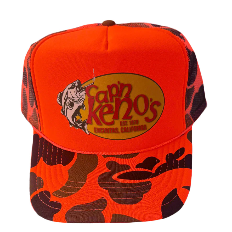 Ass Bro Pops 2.0 Trucker Hat-Orange Camo