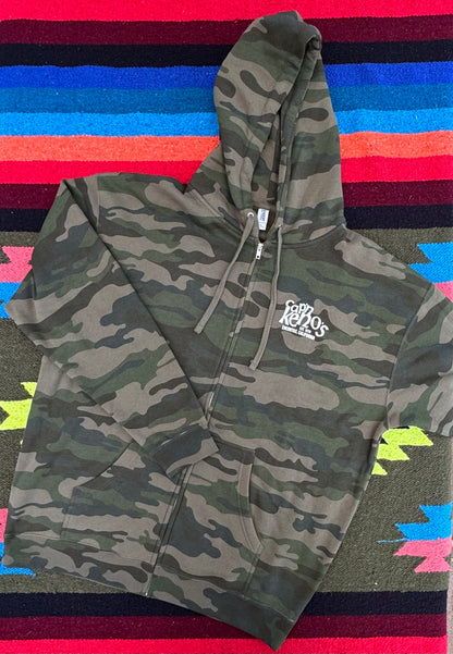 Camo Zip Up Sweatshirt